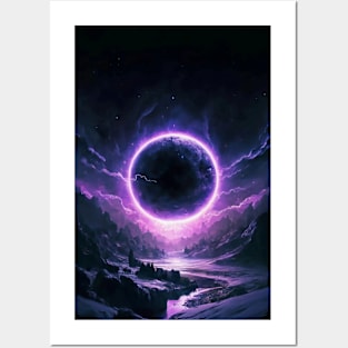 Black Hole Purple Cosmic Dark Galaxy Posters and Art